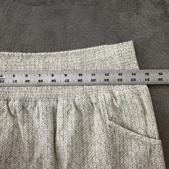Prana 100% Organic Cotton Sugar Pine Pull On Skirt Crinkle Gauze XS Cream - Picture 9 of 9